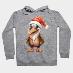 Brown Pelican in Santa Hat Hoodie